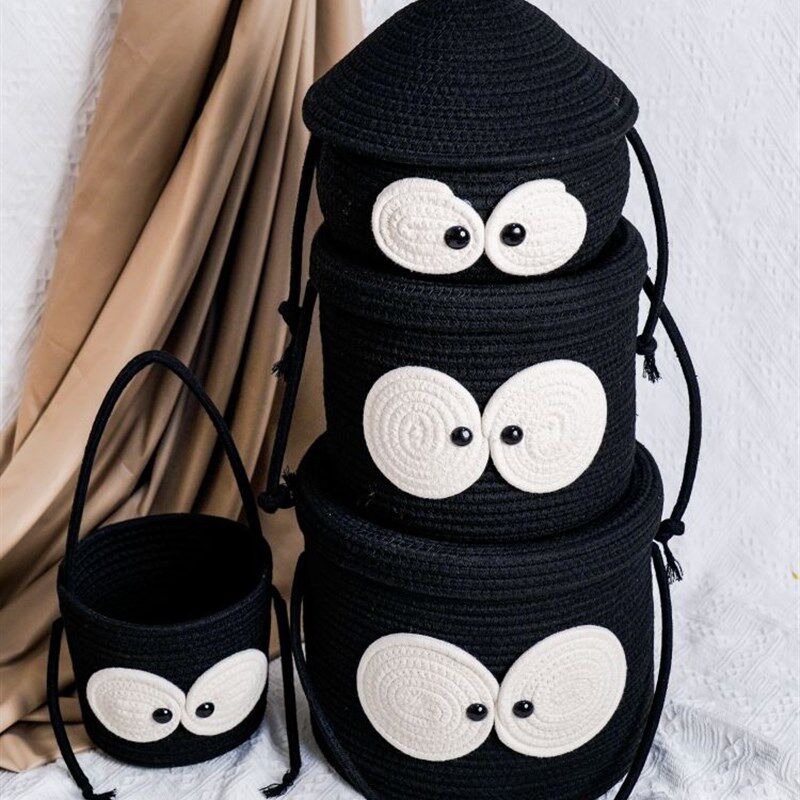 收纳整理客厅棉线茶几书房衣柜A卡通黑煤球收纳箱收纳筐收纳盒,收纳整理,收纳筐,淘宝优惠券,粉丝福利购,淘宝优惠卷