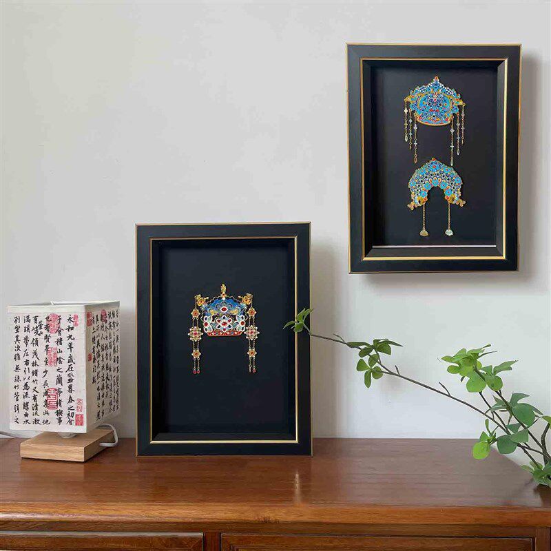 凤冠冰箱贴展示框故宫博物馆冰箱贴收纳相框展R示冰箱贴磁吸相框