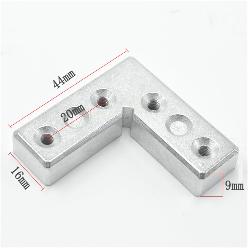 铝合金门b框固定角码 塑钢型材折角角码 90度铝框门角铁直角连接