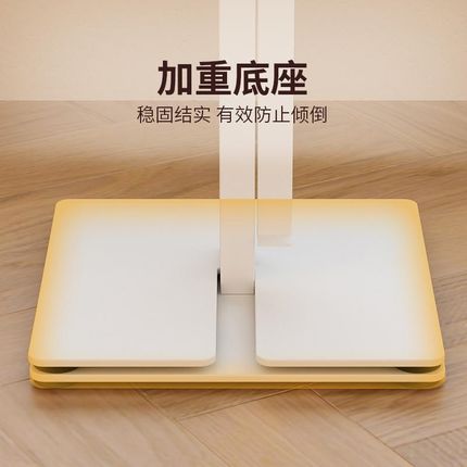 奶油风多a功能衣帽架可折叠落地式晾衣架家用卧室挂衣架阳台衣服