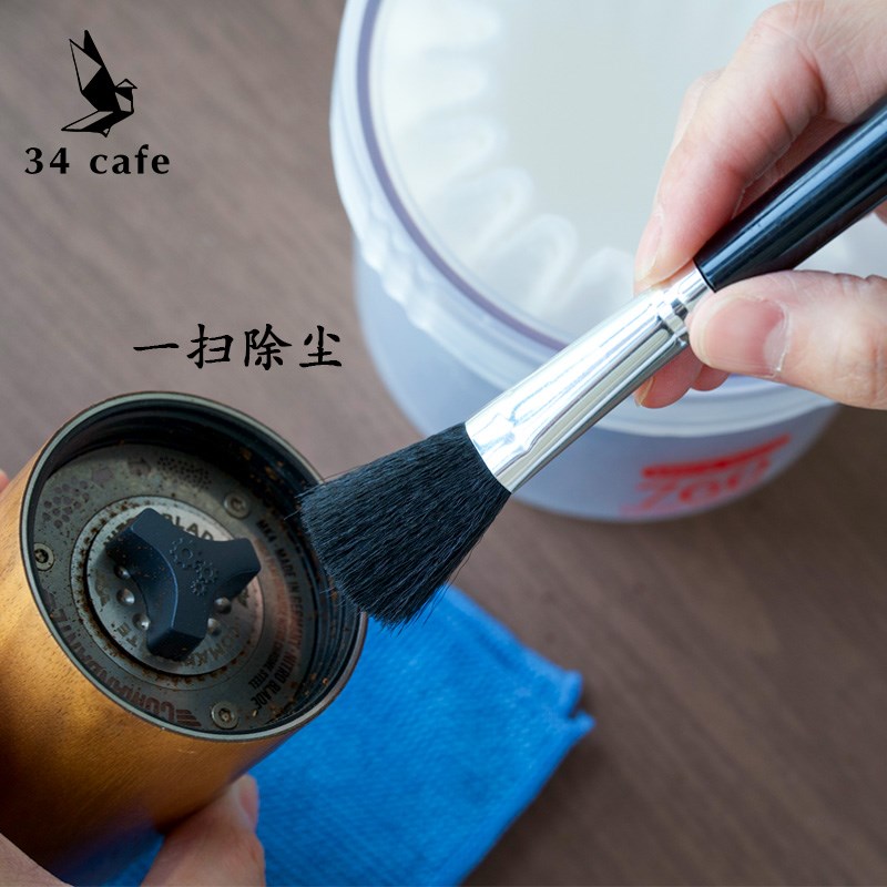 咖啡手摇磨豆机清洁气吹小毛刷套装手握气吹清残粉U除尘皮老虎工