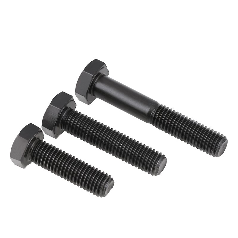 12.9级黑色高强度外六角螺丝加长全牙B半牙六角螺栓M4M5M6M8M16M2