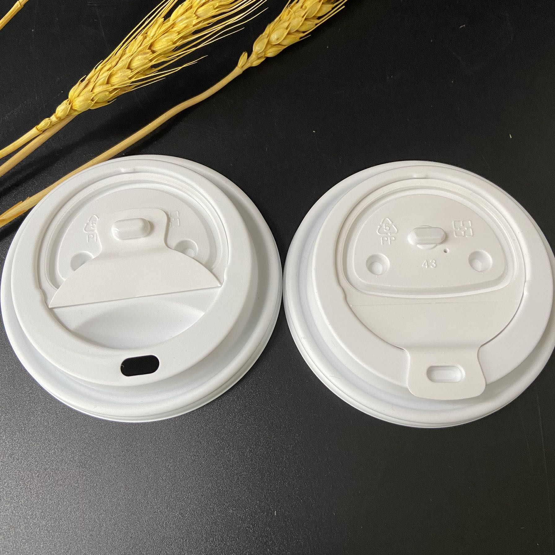 90mm口径咖啡奶茶一次性密封防漏杯盖H冷热饮料纸塑外卖打包纸杯