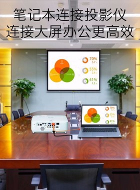 礼嘉高清双磁环橙色VGA线 3+6线芯公对公扁平镀金版 1米 LZJ-GT1