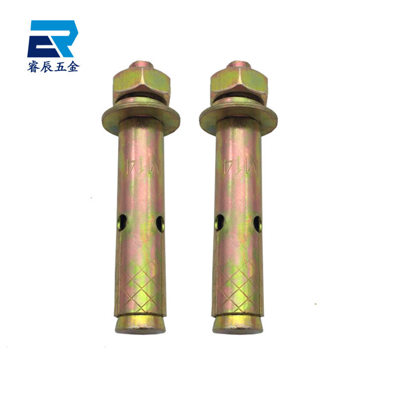 国标铁彩锌膨胀螺丝拉爆外膨胀螺栓爆炸螺丝钉EM8*60/70/80M10M12