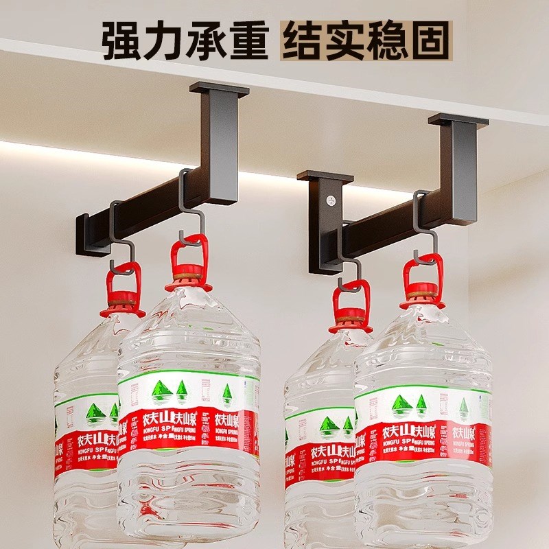 u型挂衣杆浅f衣柜顶装衣通纵向挂杆橱柜内薄柜伸缩抽拉衣架柜子