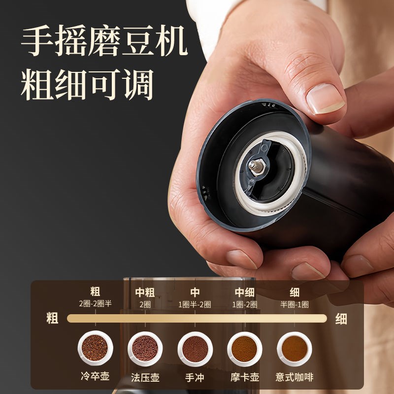 手冲咖啡壶套装i手磨咖啡机家用小型手摇磨豆机咖啡过滤杯器具套