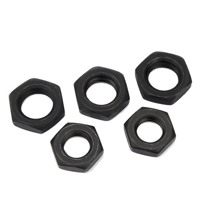 8.8级细牙薄螺母细牙反牙扁六角螺丝帽幼M6M8M10M12MQ14M16M20-M5