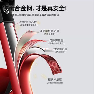 梯子家用人字梯折叠伸缩加厚楼梯铝合金爬梯乔R迁之喜红色步梯踏
