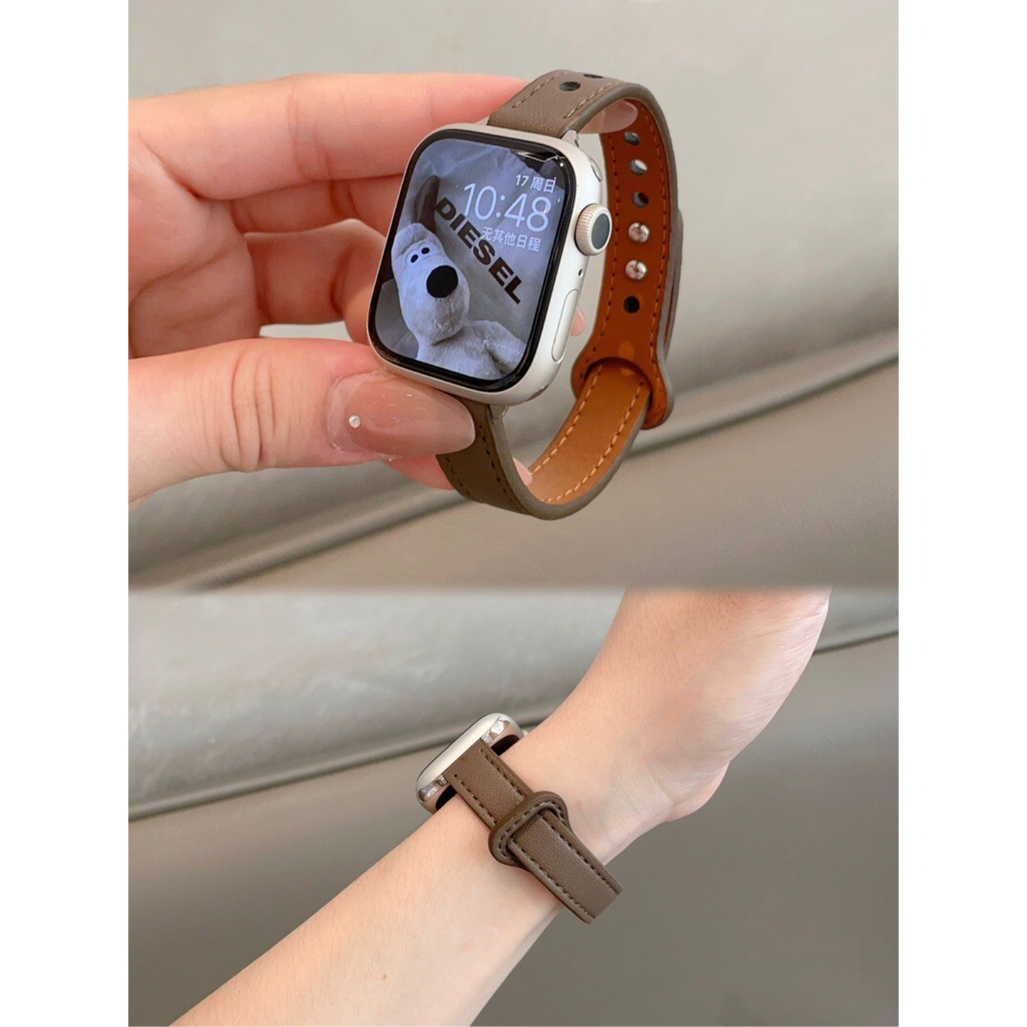 适用苹果iwatch表带s11双钉扣s10