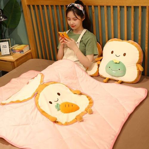 汽车抱枕被子两用车载靠垫靠枕毯车用折叠抱枕被子夏季车内空调被