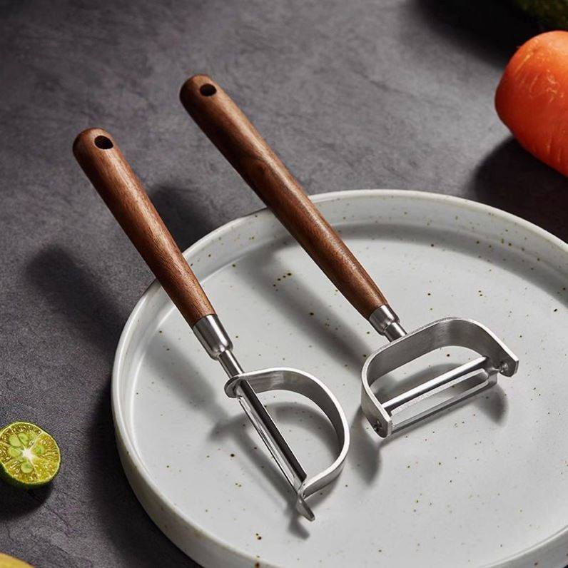 304胡桃木柄削皮刀水果土豆苹果削皮器神器家用刨刀刮皮刀刨皮刀