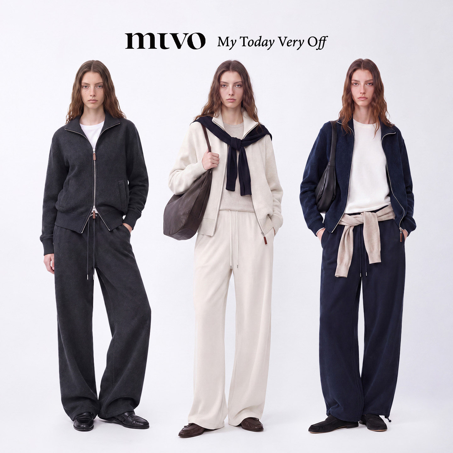 【MTVO】立领修身卫衣套装图片