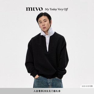 miu系情侣外套女 宽松撞色长袖 mtvo2026年春季 假两件卫衣男秋季