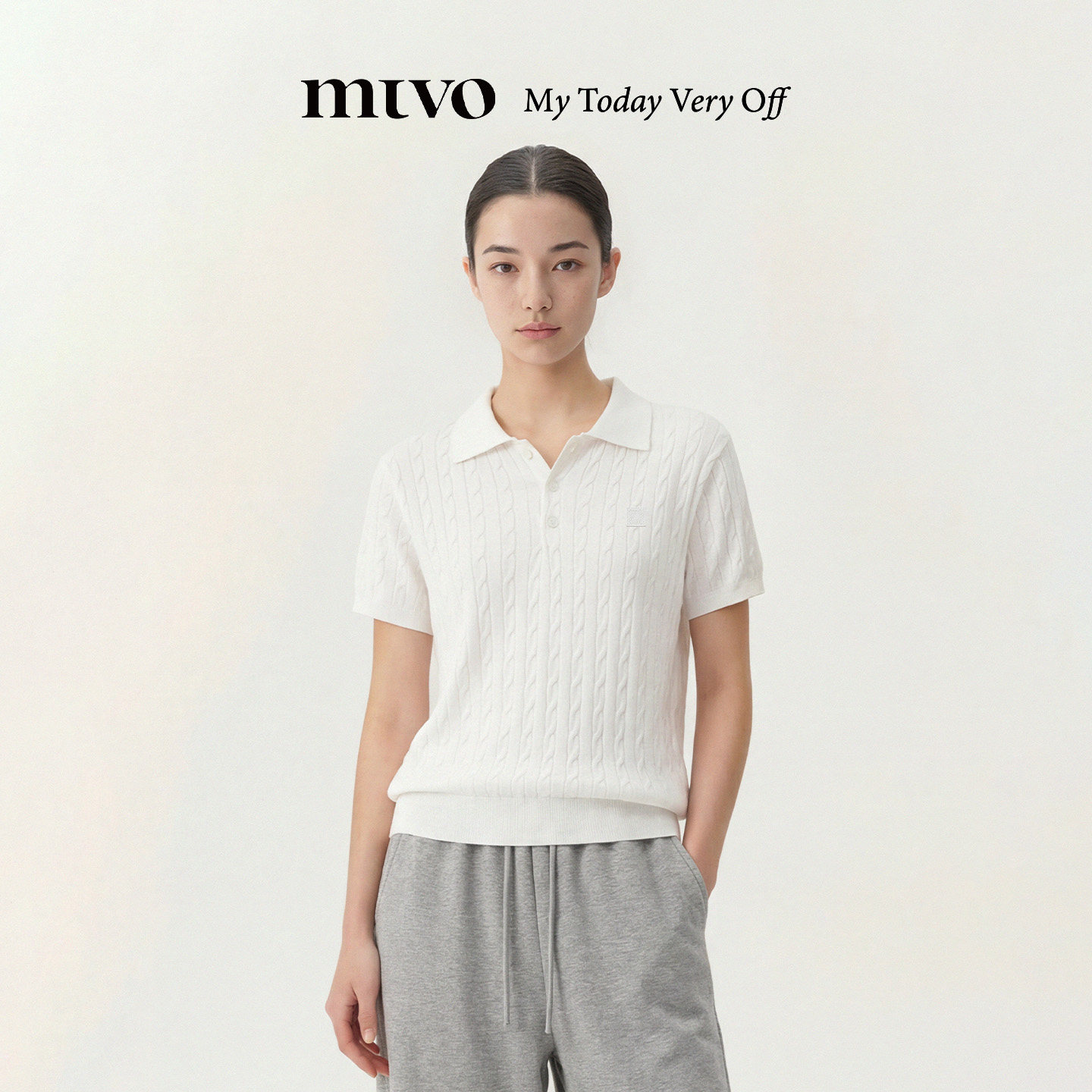 【MTVO】老钱风polo领针织短袖