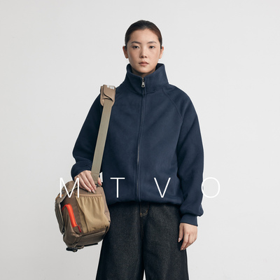 mtvo立领半拉链开衫卫衣