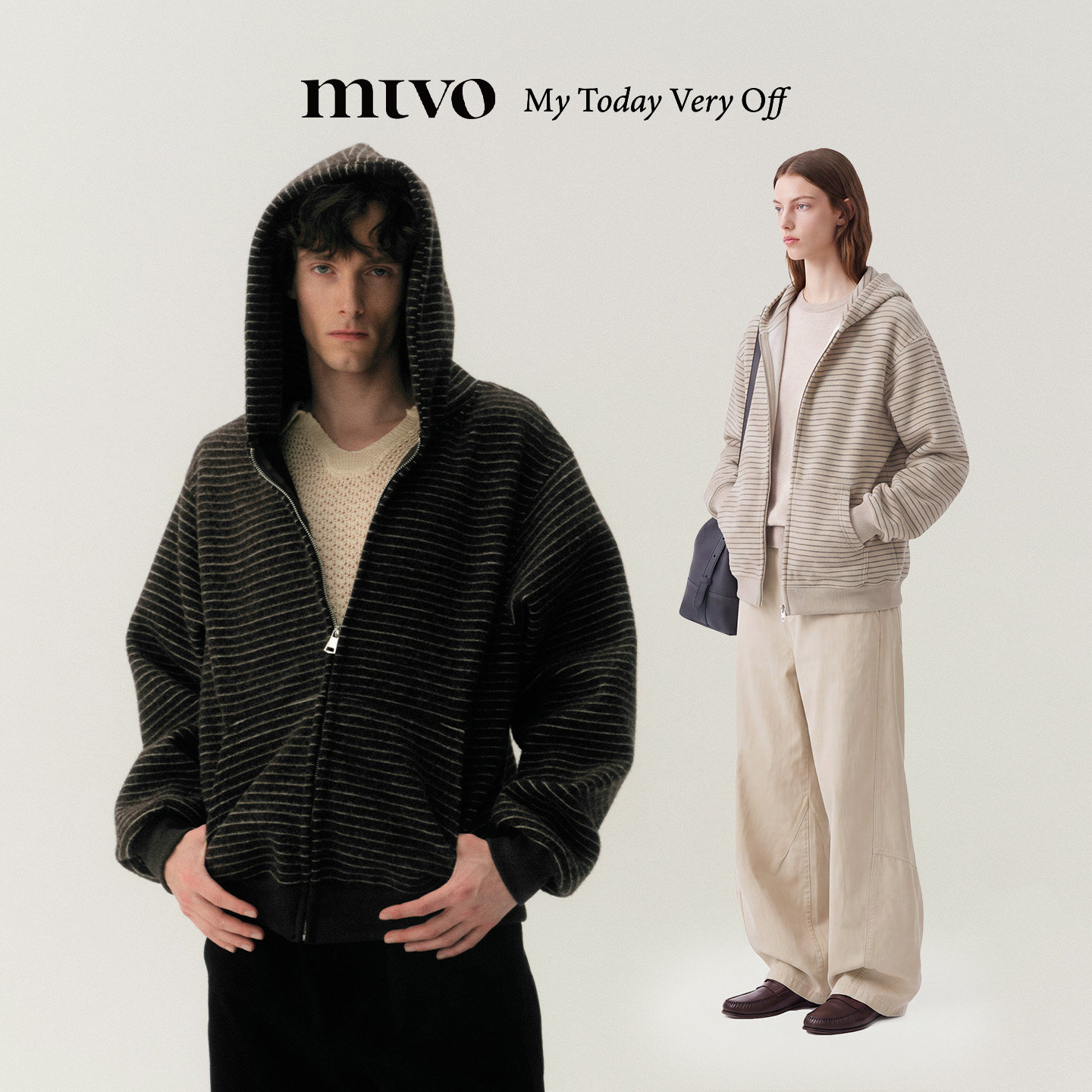 【MTVO】连帽拉链开衫卫衣图片