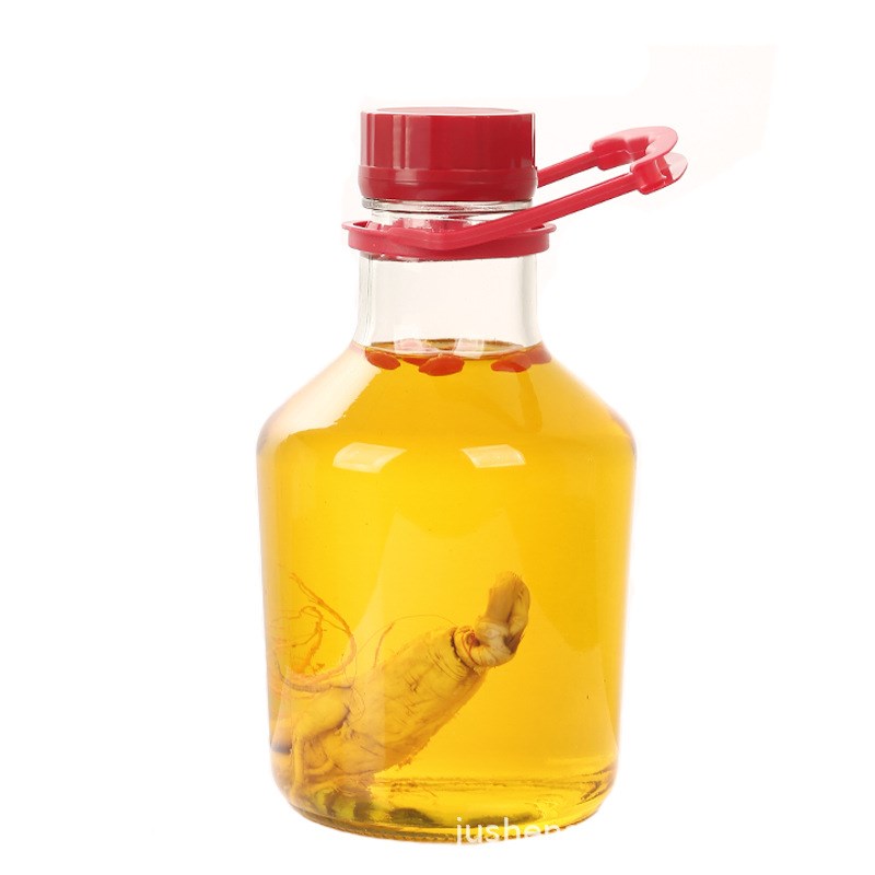 玻璃泡酒瓶酒桶新款人参白酒z罐家用手提专用密封罐酒瓶加厚空瓶