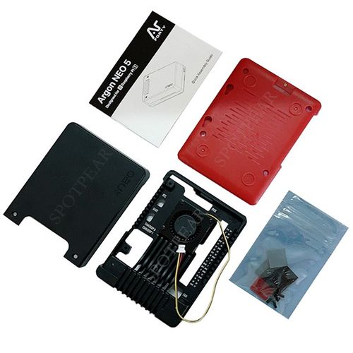 树莓派5 铝合金外壳 Argon NeoP 5黑色散热保护壳