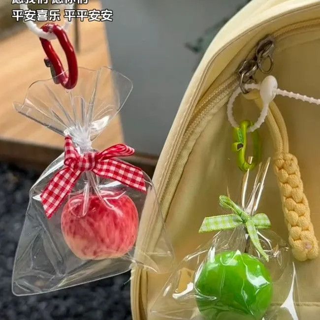 爆款一颗苹果挂件钥匙扣情侣闺蜜包包小挂件平安果创意节日礼物