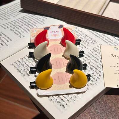 万圣节搞怪爱恶魔角发夹创意暗黑风女生cos拍照道具发饰出片神器