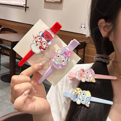 可爱温柔风KT猫无痕夹鸭嘴夹化妆夹少女心发卡甜美少女发夹发饰女