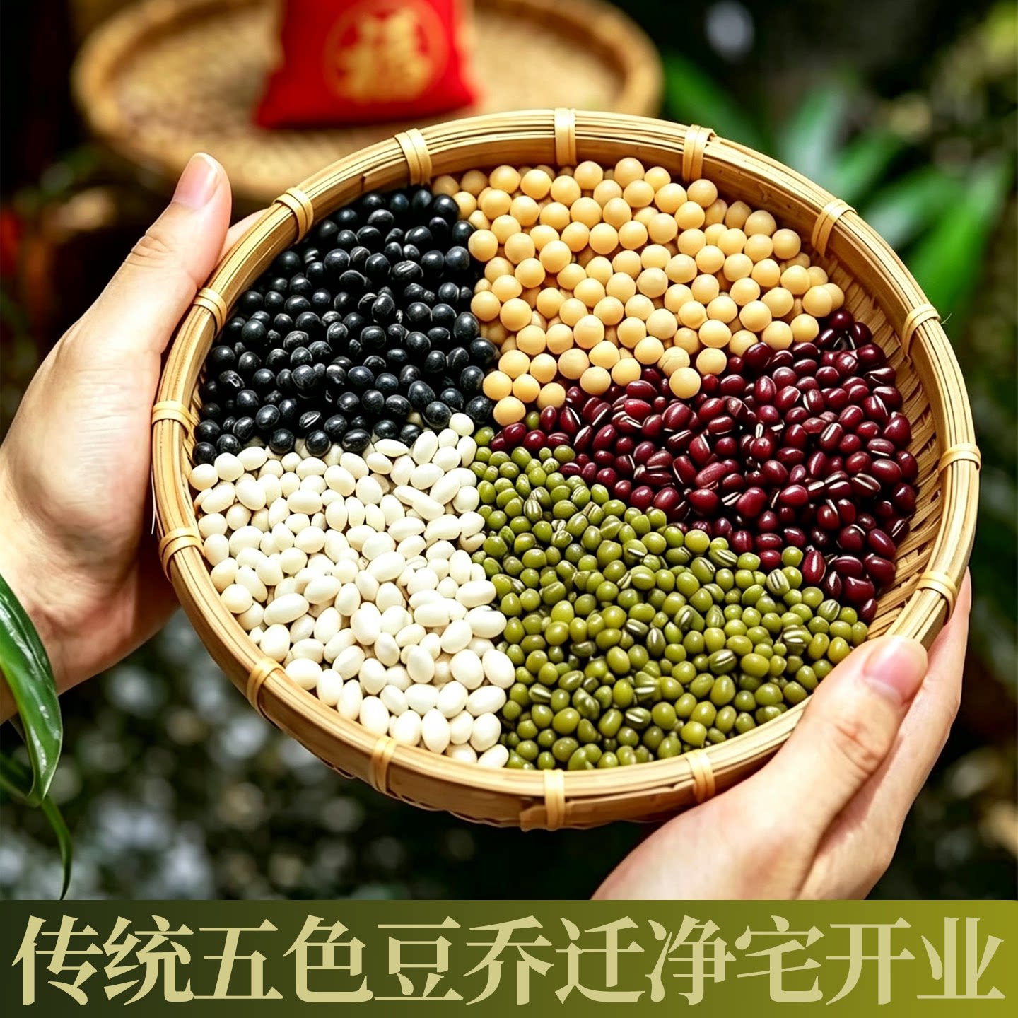 五色豆黄豆黑豆红豆白豆绿豆乔迁开业传统五谷杂粮招财食用风水