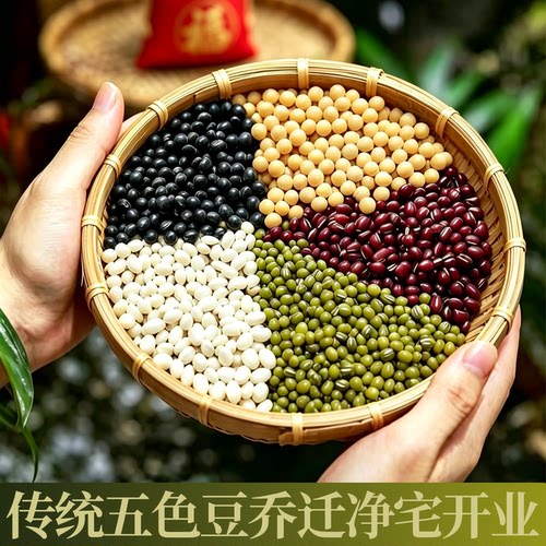 传统五色豆招财风水豆