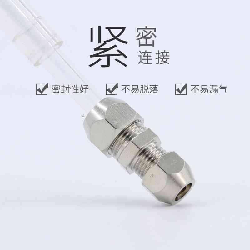 铜油铝管双卡套式接头中间12-10二通直通I对接变径转换大小头8-6-