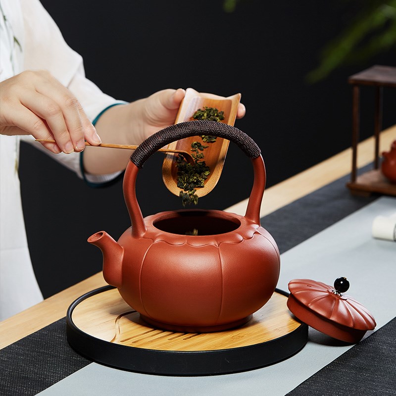 宜兴紫砂壶提梁壶电陶炉煮茶壶煮水D壶电热烧水壶茶炉陶瓷茶具套