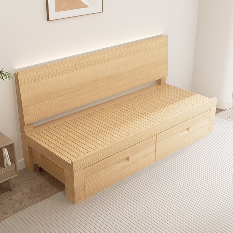 沙发床全实木抽拉床伸缩床多功能折叠两用小户Q型简易榻榻米拼接