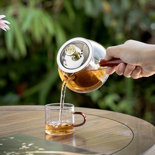 壶耐高温加厚侧把玻璃茶家用x电陶炉煮茶壶耐热过滤泡茶器茶具套