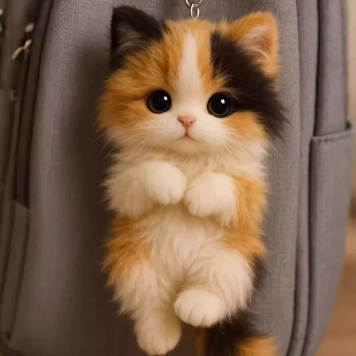 萌趣三花小猫高颜值挂件