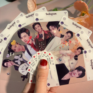 新款 明星高颜值舞台照爱豆应援自印周边pvc透卡明 刘宇宁透卡新款