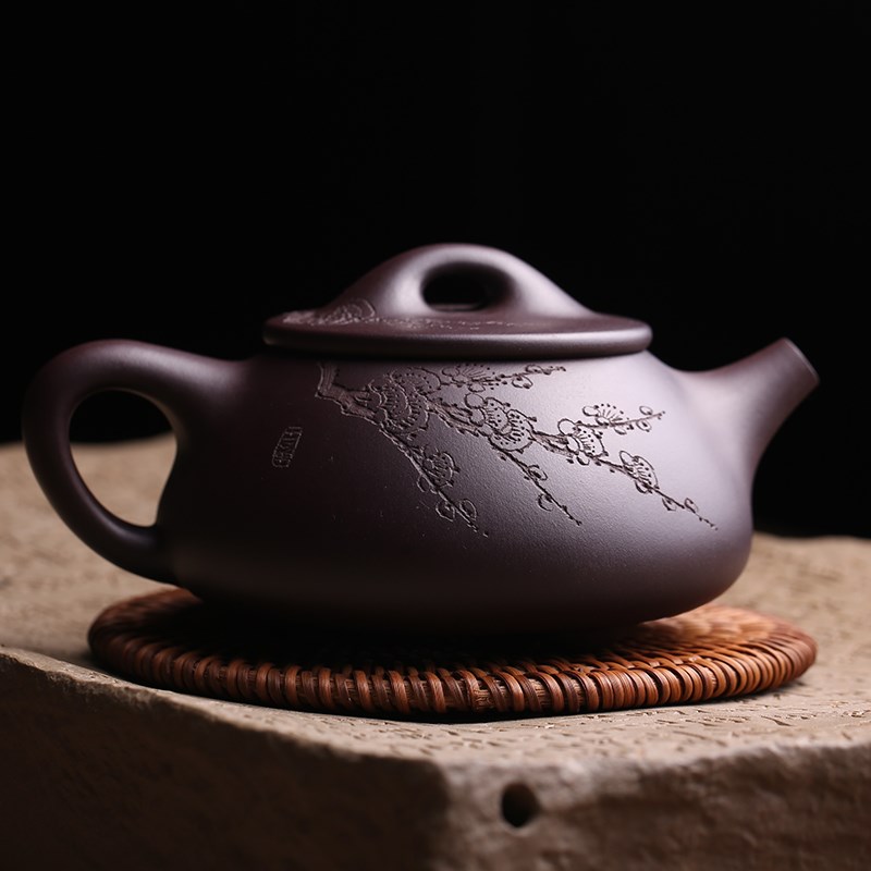 宜兴原矿紫砂壶h景舟石瓢壶墨梅纯全手工名家陈祖勇泡茶壶功夫茶