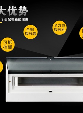 明装家用a强电箱19-22回路配电箱家装布线箱盒空气开关盒集线总箱