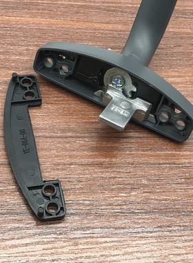 铝合金窗锁外开窗户把手锁64/84孔推窗执手平Q开传动手柄半圆拉手