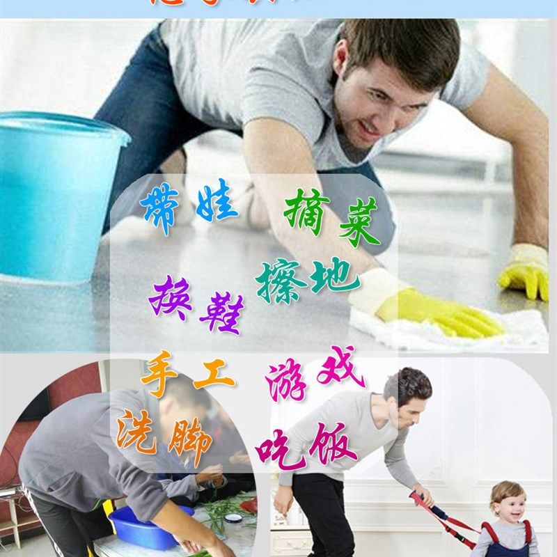 美缝滑轮凳矮凳带轮小凳子圆板凳擦地垫J脚凳儿童滑动万向轮客厅