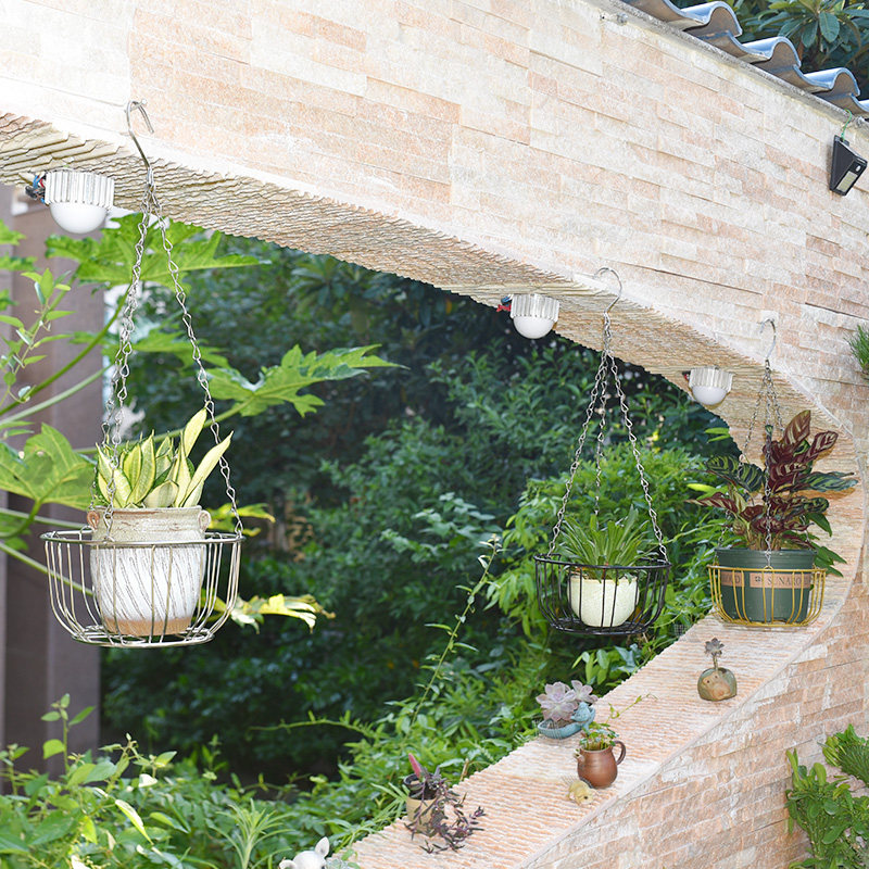 不锈钢垂吊挂篮花盆架悬挂式吊篮吊兰盆I花架阳台吊盆架子简易挂