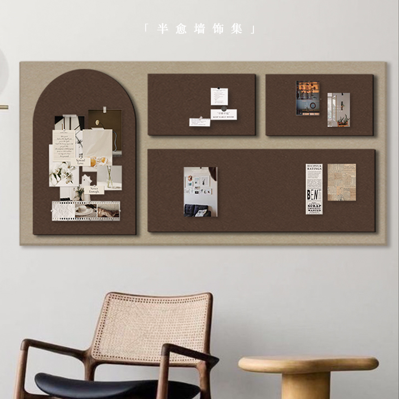 毛毡板墙面软木板k照片墙展示板书桌毛粘板主题墙便利贴挂墙文化