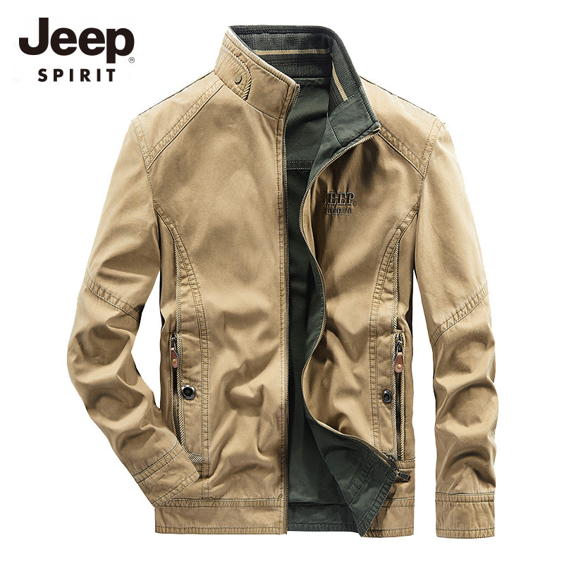 JEEPSPIRIT吉普纯棉双面穿夹克