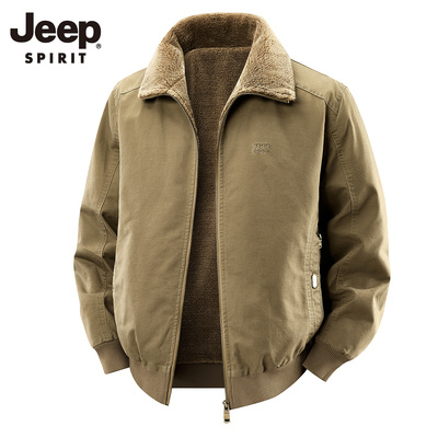 JEEPSPIRIT吉普双面穿纯棉夹克
