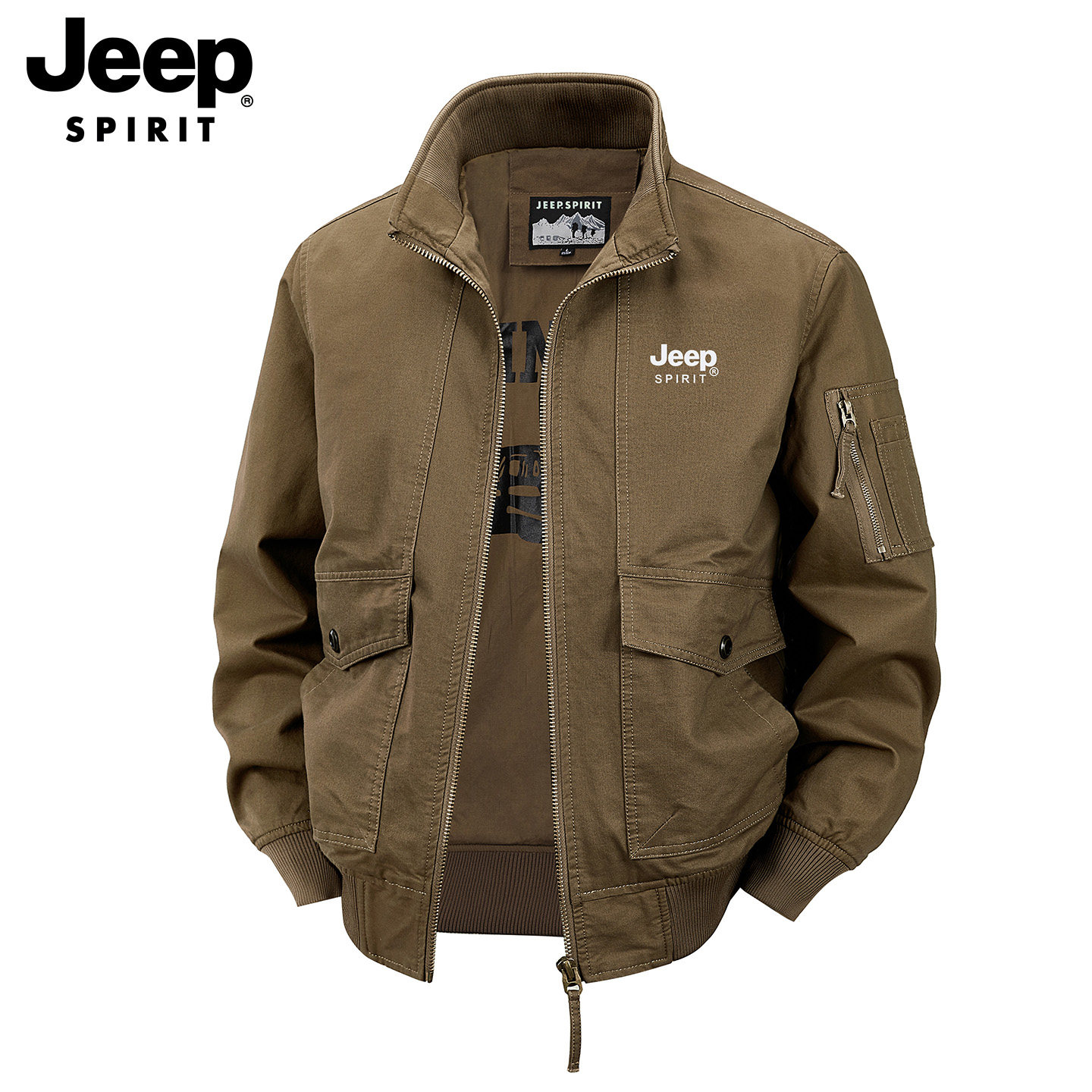 JEEPSPIRIT吉普纯棉工装夹克男