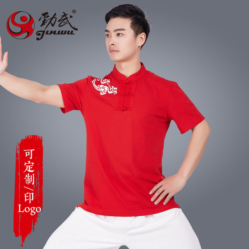 劲武太极服短袖武术队服女太极文化衫功夫衫太极服男2026新款秋季