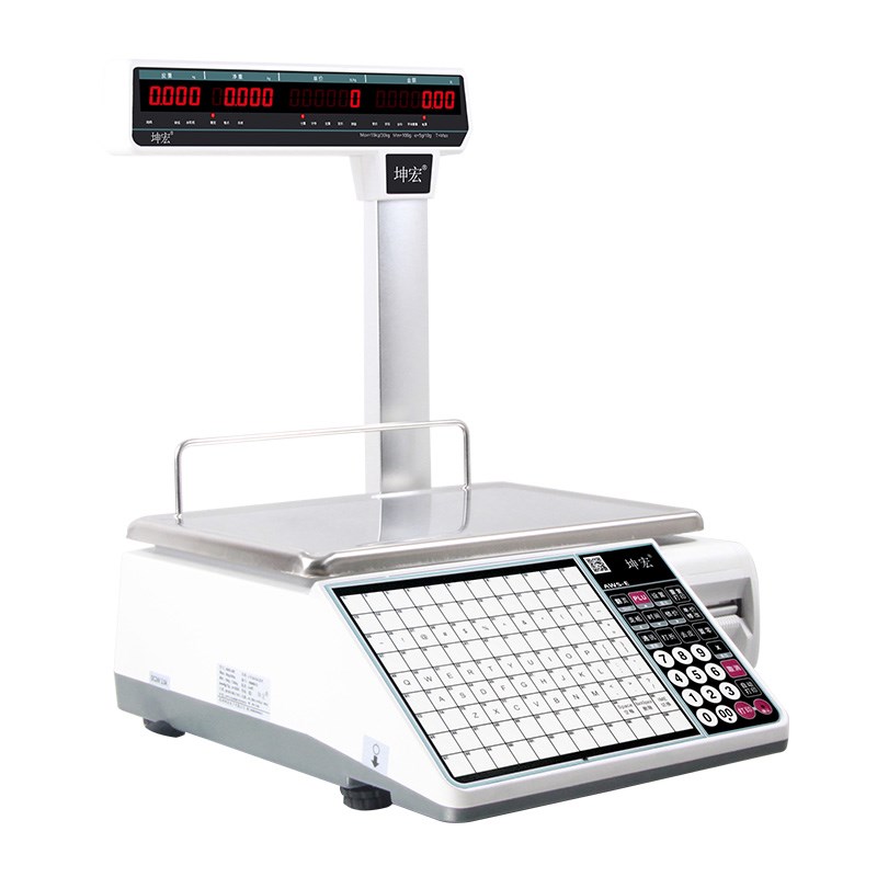 坤宏AWS-E条码秤商用电子称超市水果麻辣烫店标签打印收银秤