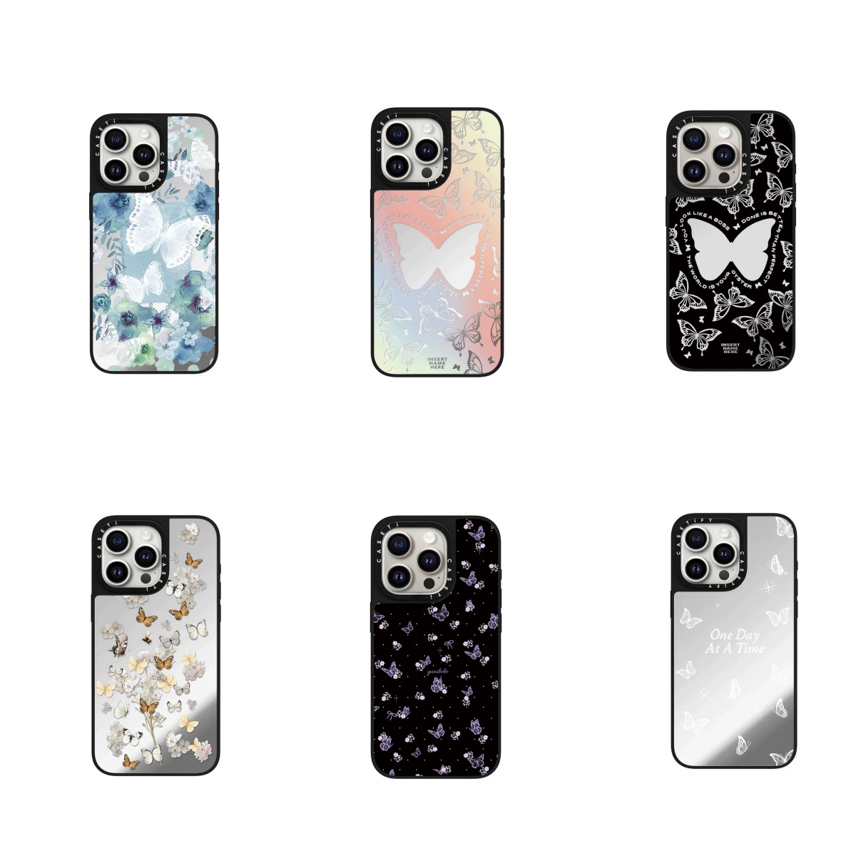 CASETi联名艺术家幻彩蝴蝶明星网红同款适用苹果16pro手机壳iPhone15pro保护套14pro全包13防摔16女款16plus