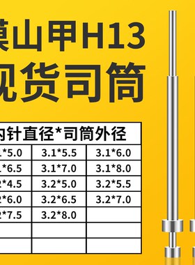 模山甲司筒3.1X5/5.5/6/q6.5/7/83.2X4.5/5/5.5/6/6.5/7/7.5/8