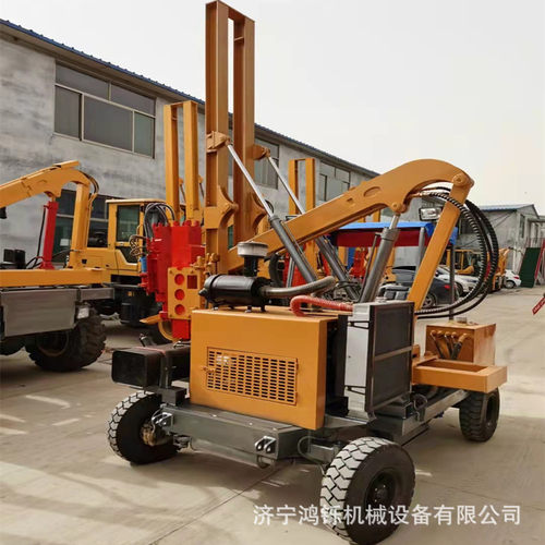 公路护栏钻孔打桩机 路边大型液压钻孔机 装载机带动打桩机