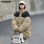 高级感棉 冬加厚保暖棉袄外套大码 VIISHOW美式 拼接棉服男2025新款
