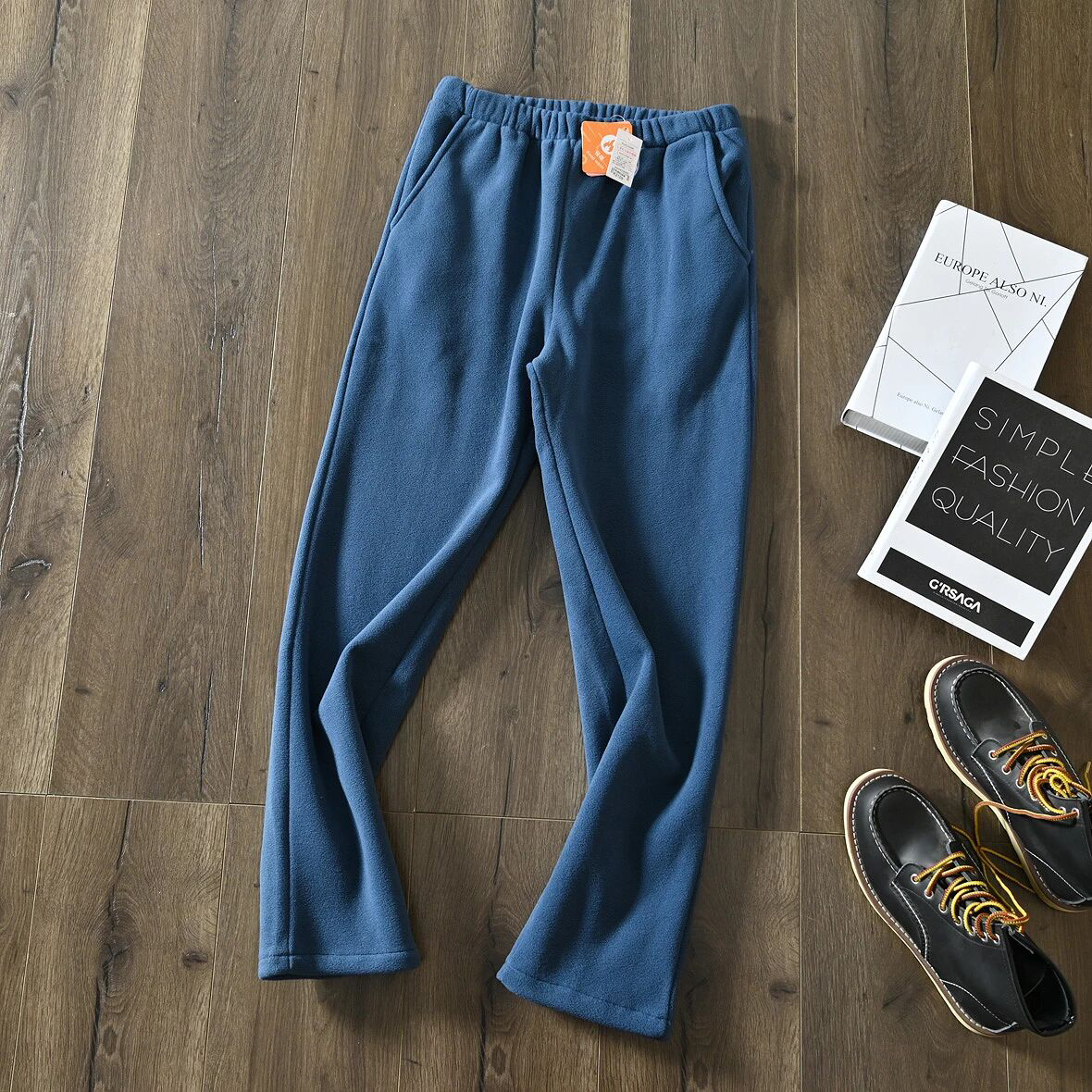 U+同款户外休闲防风保暖抓绒裤